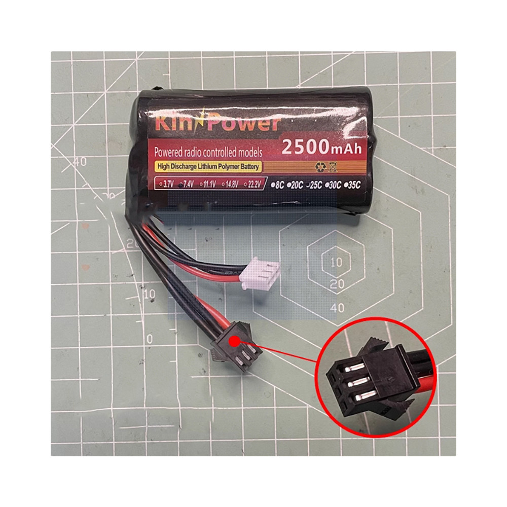 3-MN MODEL MN168 long-life lithium battery 7.4V2500 mAh SM-3P interface-1