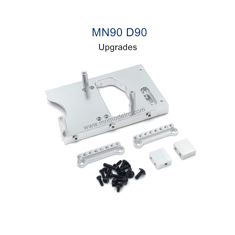 MN MODEL MN-90 Upgrade Parts Servo Seat and Shocks Tower silver