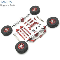 MN MODEL MN82S RC CAR Upgrade Metal Kits red