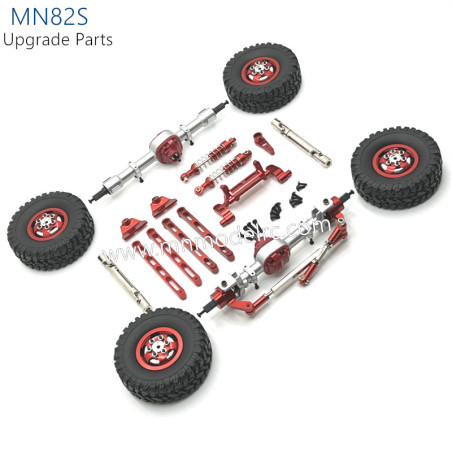 MN MODEL MN82S RC CAR Upgrade Metal Kits red