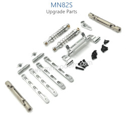 3-MN_MODEL_MN82S_RC_CAR_Upgrade_Parts_Metal_connect_Rods_and_Shocks_kit_Silver
