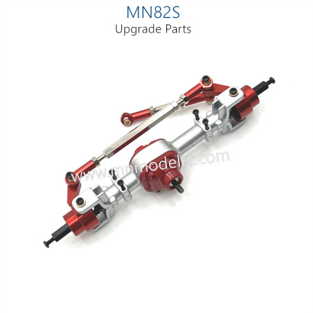 5-MN_MODEL_MN82S_RC_CAR_Upgrade_Parts_Front_Axle_Assembly_Red