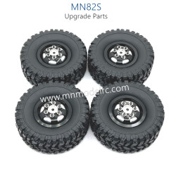 7-MN_MODEL_MN82S_RC_CAR_Upgrade_Parts_Wheel_Complete_kit_Black