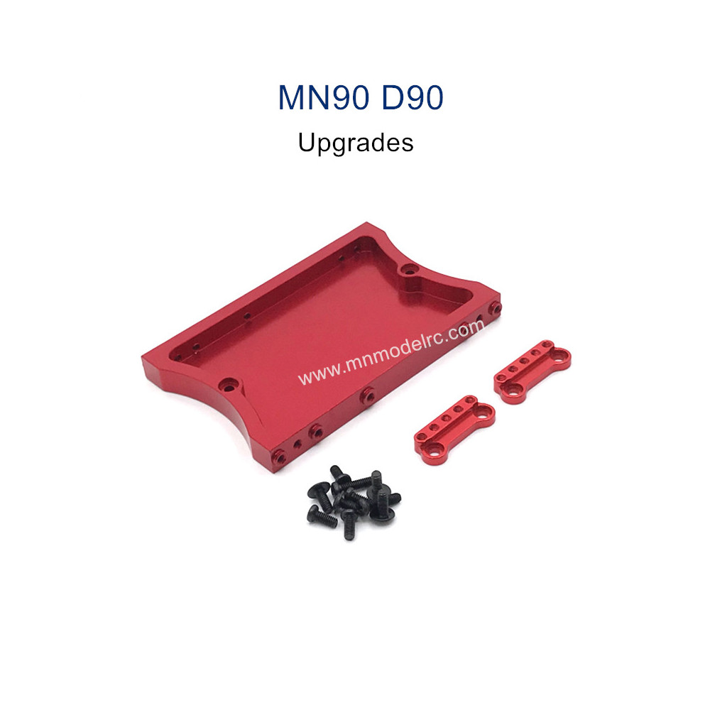 MN MODEL MN-90 Upgrade Parts Shock Tower and Tail Plate red