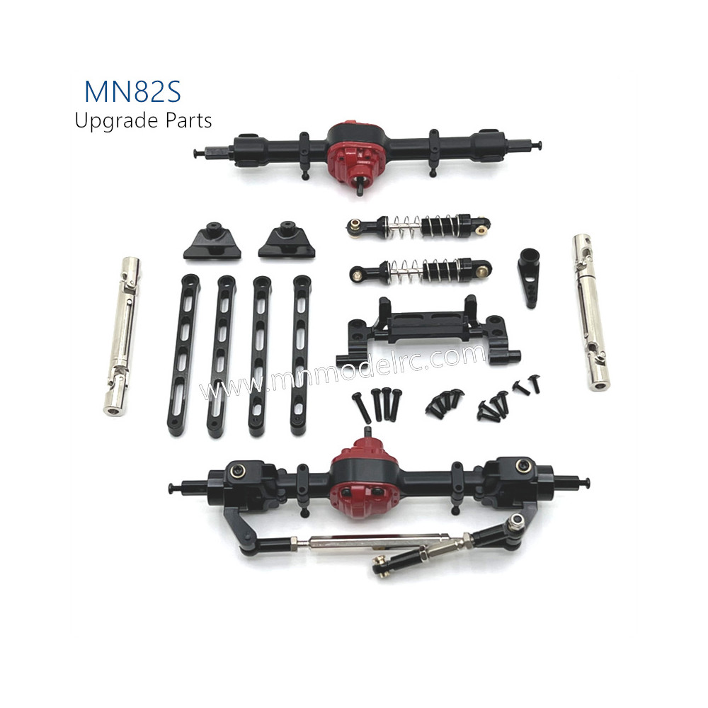9-MN_MODEL_MN82S_RC_CAR_Upgrade_Parts_Front_and_Rear_Axles_Kits_Connect_Rod_Shocks_Black 9-MN_MODEL_MN82S_RC_CAR_Upgrade_Parts_Front_and_Rear_Axles_Kits_Connect_Rod_Shocks_Black