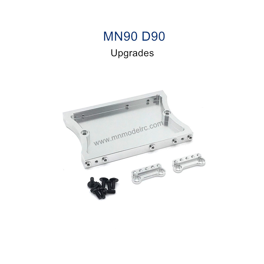 MN MODEL MN-90 Upgrade Parts Shock Tower and Tail Plate silver