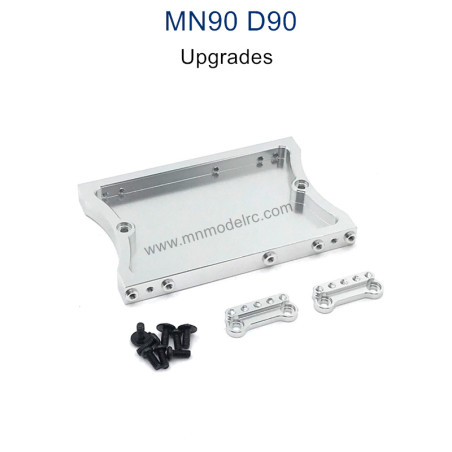 MN MODEL MN-90 Upgrade Parts Shock Tower and Tail Plate silver