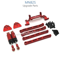 16-MN_MODEL_MN82S_RC_CAR_Upgrade_Parts_Connect_Rod_Oli_Shock_kit_red