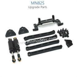 16-MN_MODEL_MN82S_RC_CAR_Upgrade_Parts_Connect_Rod_Oli_Shock_kit_Black