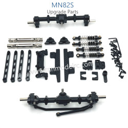 41-MN_MODEL_MN82S_Upgrade_Parts_Front_and_Rear_Axle_kit_Shocks_and_Side_plate_Black