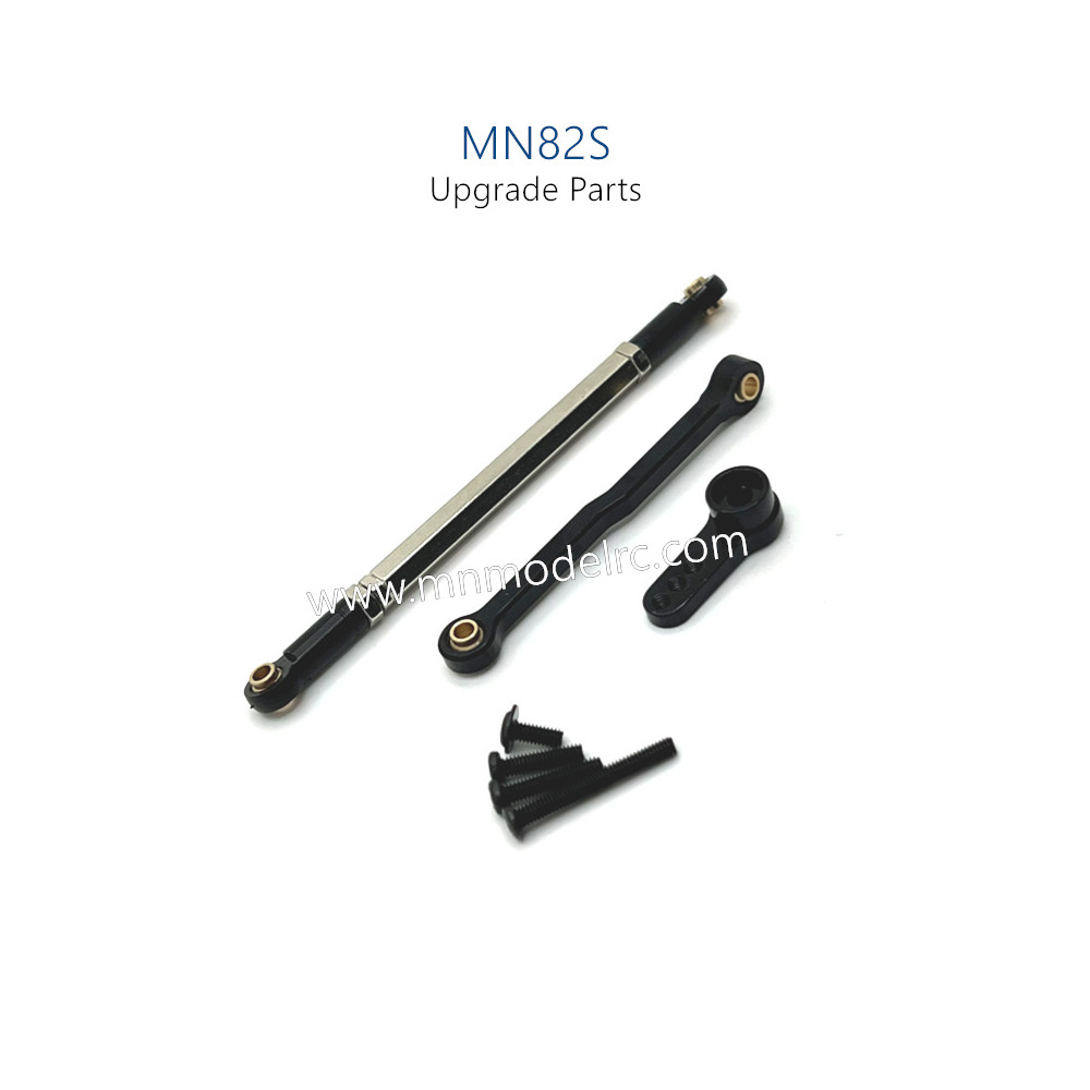43-MN_MODEL_MN82S_Upgrade_Parts_Steering_Connect_Rod_and_Servo_Arm_Black