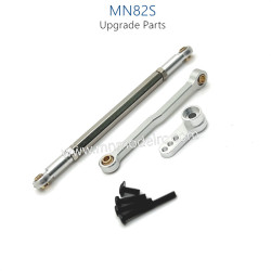 43-MN_MODEL_MN82S_Upgrade_Parts_Steering_Connect_Rod_and_Servo_Arm_silver