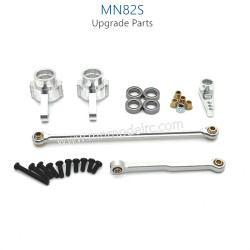 44-MN_MODEL_MN82S_Upgrade_Parts_Steering_Connect_Rod_and_Steering_Cups_silver