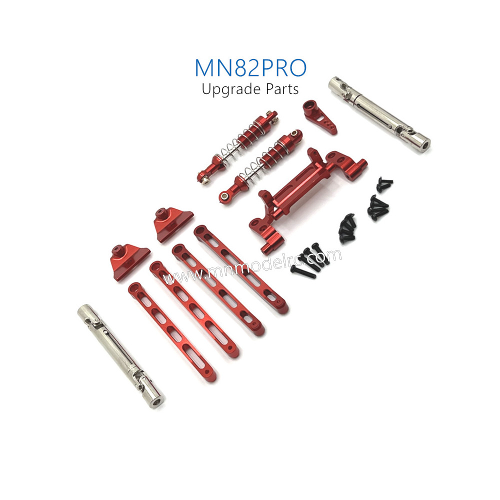 3-MN_MODEL_MN82PRO_RC_CAR_Upgrade_Parts_Metal_connect_Rods_and_Shocks_kit_red 3-MN_MODEL_MN82PRO_RC_CAR_Upgrade_Parts_Metal_connect_Rods_and_Shocks_kit_red