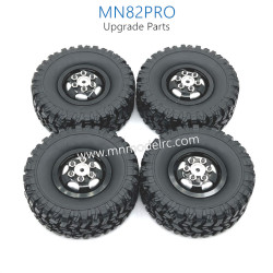 7-MN_MODEL_MN82PRO_RC_CAR_Upgrade_Parts_Wheel_Complete_kit_Black