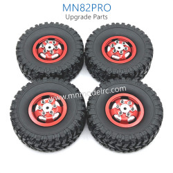7-MN_MODEL_MN82PRO_RC_CAR_Upgrade_Parts_Wheel_Complete_kit_red