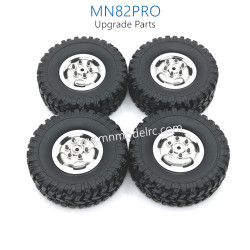 7-MN_MODEL_MN82PRO_RC_CAR_Upgrade_Parts_Wheel_Complete_kit_silver