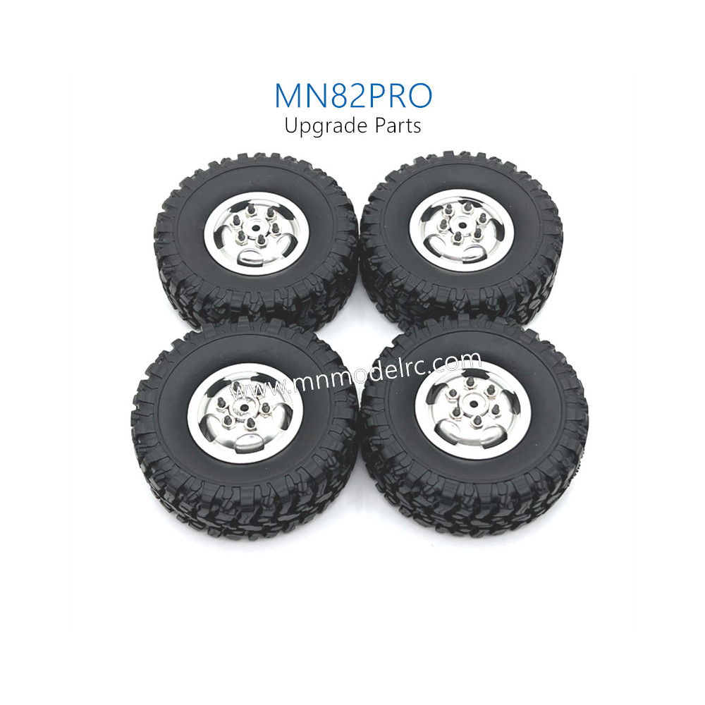 7-MN_MODEL_MN82PRO_RC_CAR_Upgrade_Parts_Wheel_Complete_kit_silver 7-MN_MODEL_MN82PRO_RC_CAR_Upgrade_Parts_Wheel_Complete_kit_silver