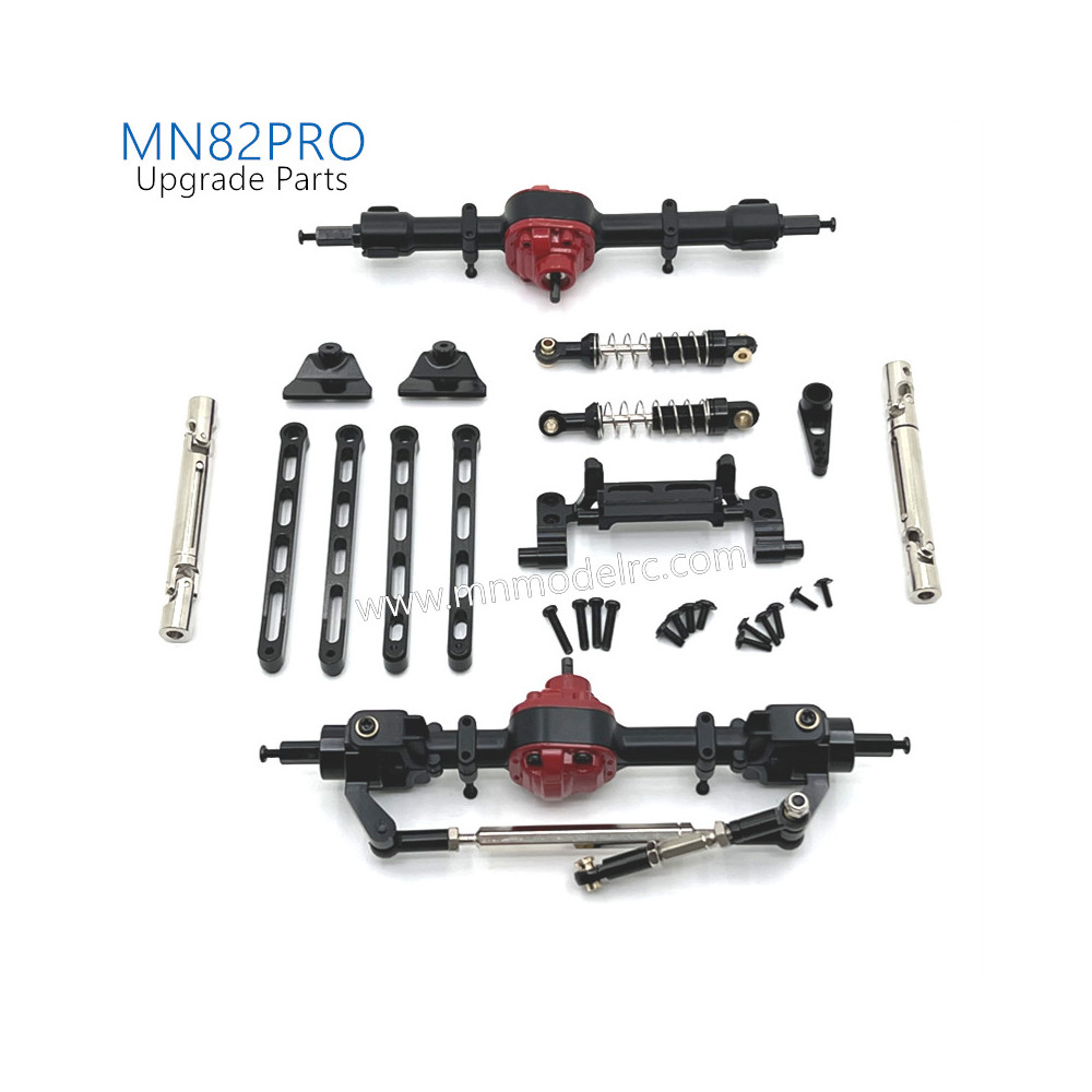 9-MN_MODEL_MN82PRO_RC_CAR_Upgrade_Parts_Front_and_Rear_Axles_Kits_Connect_Rod_Shocks_Black 9-MN_MODEL_MN82PRO_RC_CAR_Upgrade_Parts_Front_and_Rear_Axles_Kits_Connect_Rod_Shocks_Black
