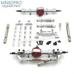 9-MN_MODEL_MN82PRO_RC_CAR_Upgrade_Parts_Front_and_Rear_Axles_Kits_Connect_Rod_Shocks_silver
