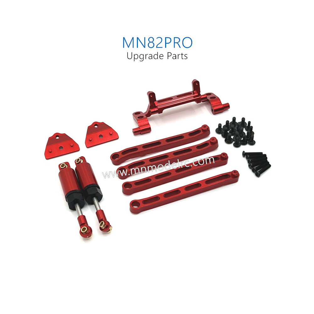 16-MN_MODEL_MN82PRO_RC_CAR_Upgrade_Parts_Connect_Rod_Oli_Shock_kit_red