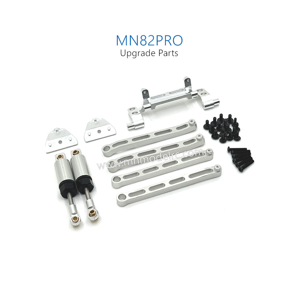 16-MN_MODEL_MN82PRO_RC_CAR_Upgrade_Parts_Connect_Rod_Oli_Shock_kit_silver