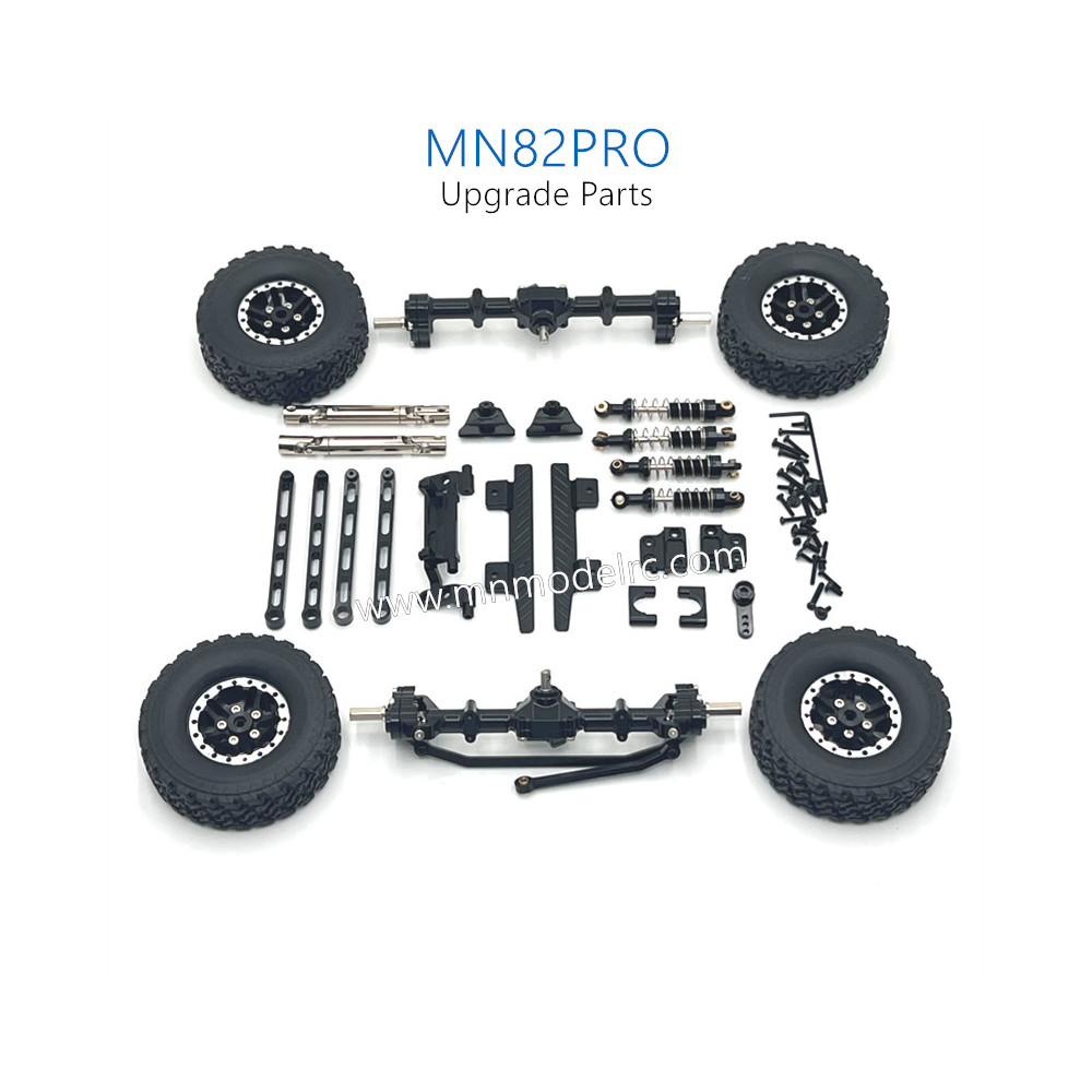 40-MN_MODEL_MN82PRO_Upgrade_Parts_Shocks_Transmittion_Shaft_Tires_and_Protect_Plate_Black