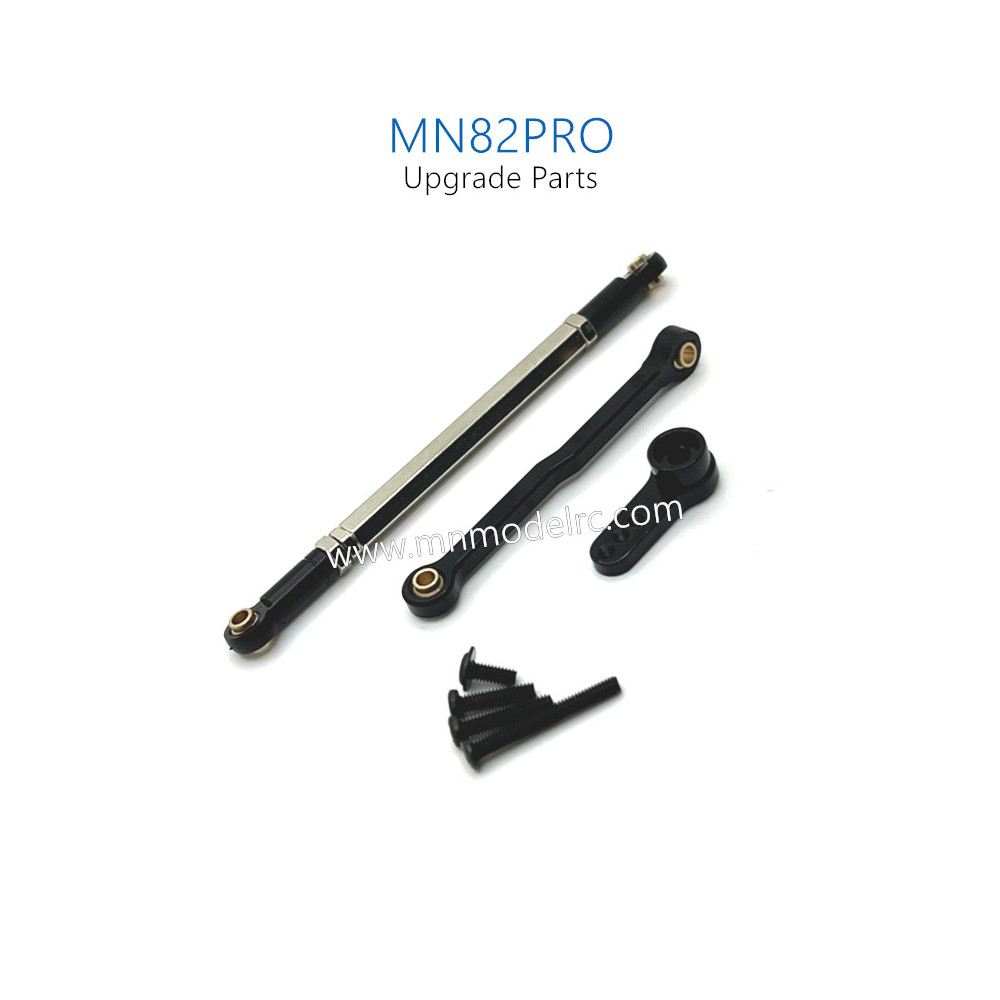 43-MN_MODEL_MN82PRO_Upgrade_Parts_Steering_Connect_Rod_and_Servo_Arm_Black
