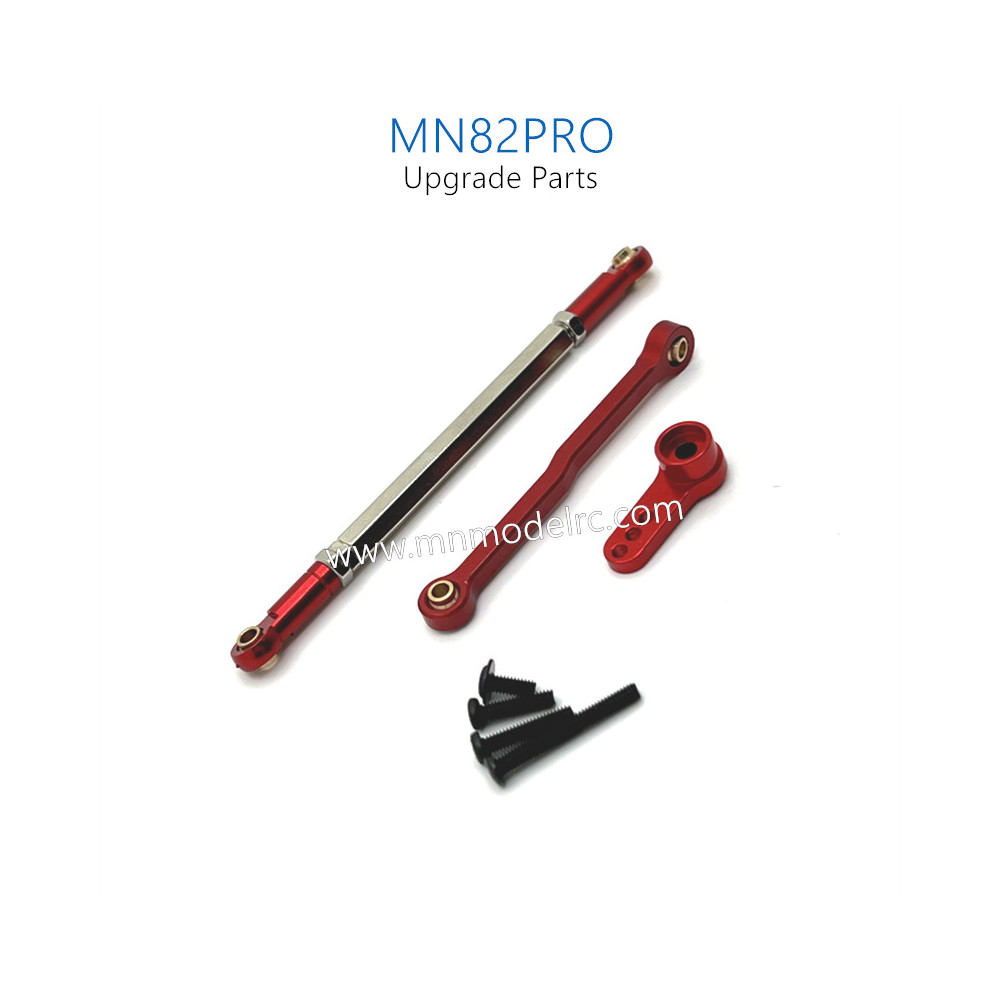43-MN_MODEL_MN82PRO_Upgrade_Parts_Steering_Connect_Rod_and_Servo_Arm_red