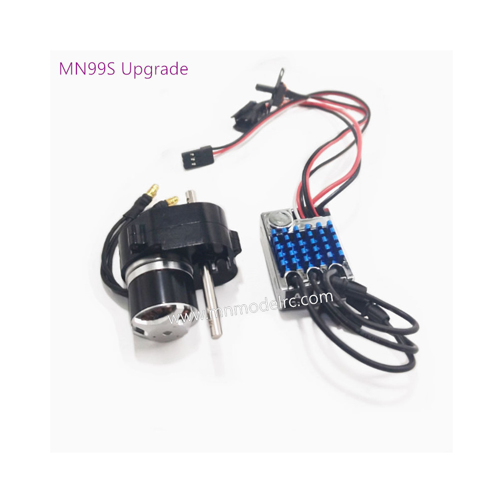MN MODEL MN99S2 Generation Outer Rotor Brushless Motor Full Metal Gearbox Torque Refill ESC Set (Original Plug)black