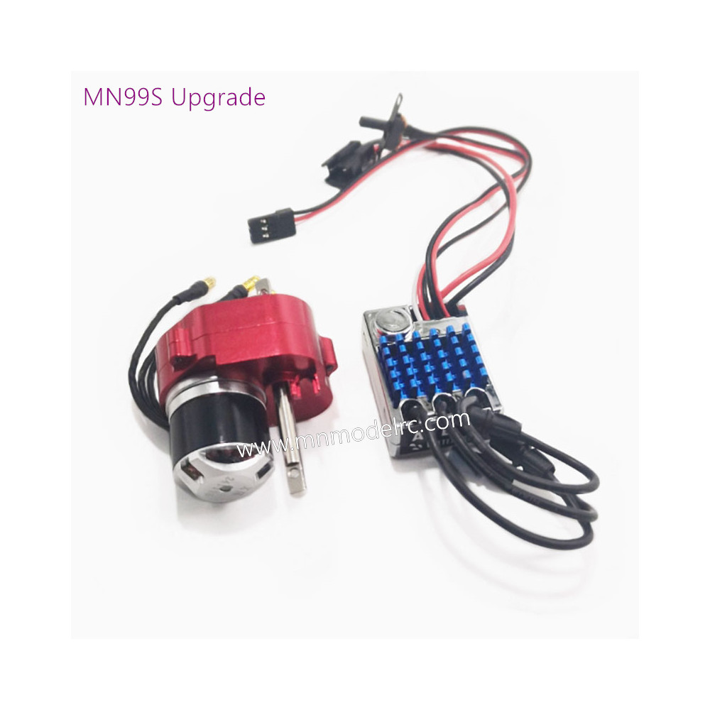 MN MODEL MN99S2 Generation Outer Rotor Brushless Motor Full Metal Gearbox Torque Refill ESC Set (Original Plug)red