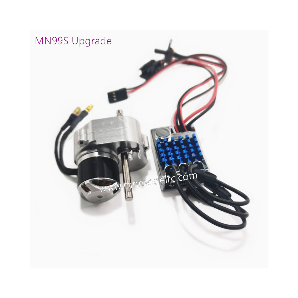 MN MODEL MN99S2 Generation Outer Rotor Brushless Motor Full Metal Gearbox Torque Refill ESC Set (Original Plug)blue