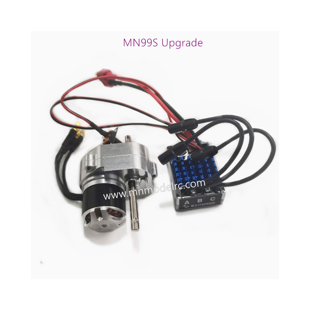 MN MODEL MN99S2 outer rotor brushless motor full metal gearbox torque replenishment ESC set (T plug)silver