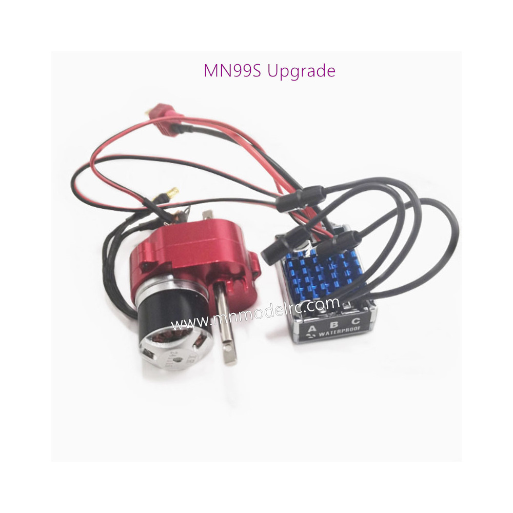MN MODEL MN99S2 outer rotor brushless motor full metal gearbox torque replenishment ESC set (T plug)red
