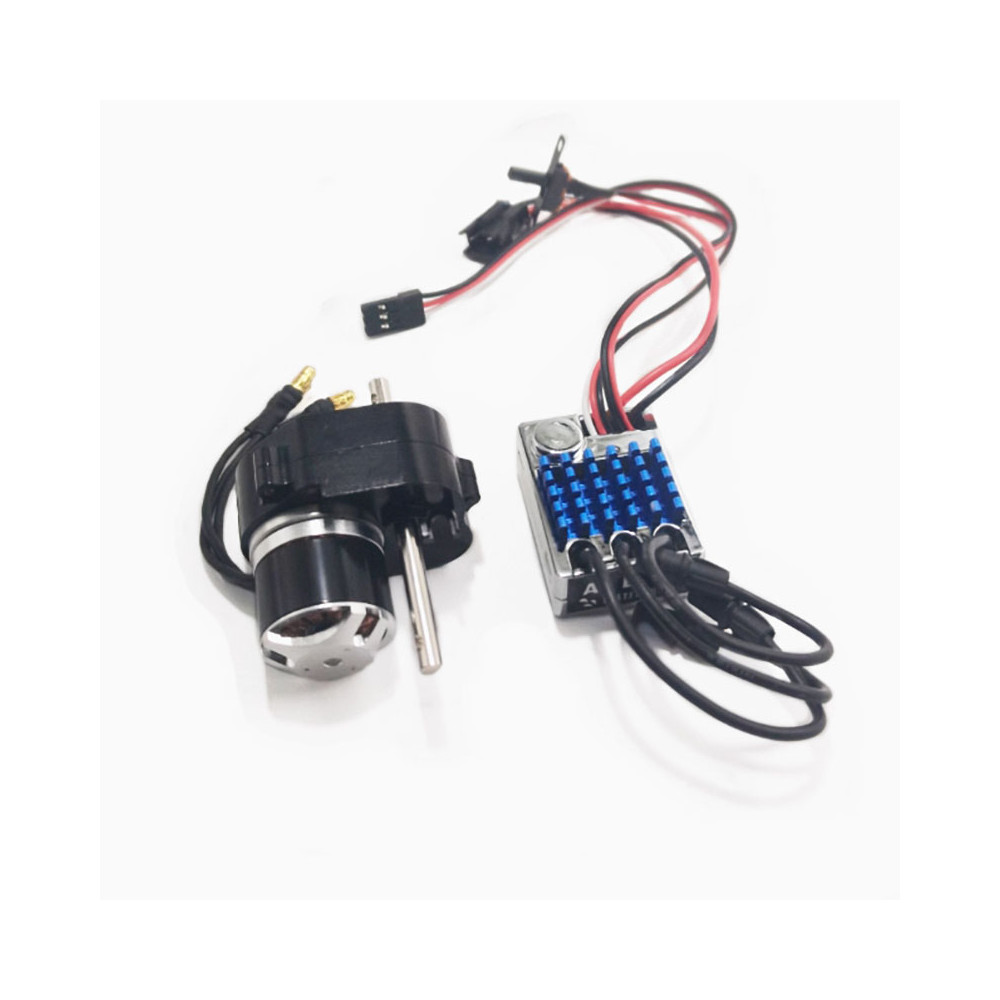 MN MODEL MN78 Outer Rotor Brushless Motor Full Metal Gearbox Torque Restocking ESC Set (Original Plug)black