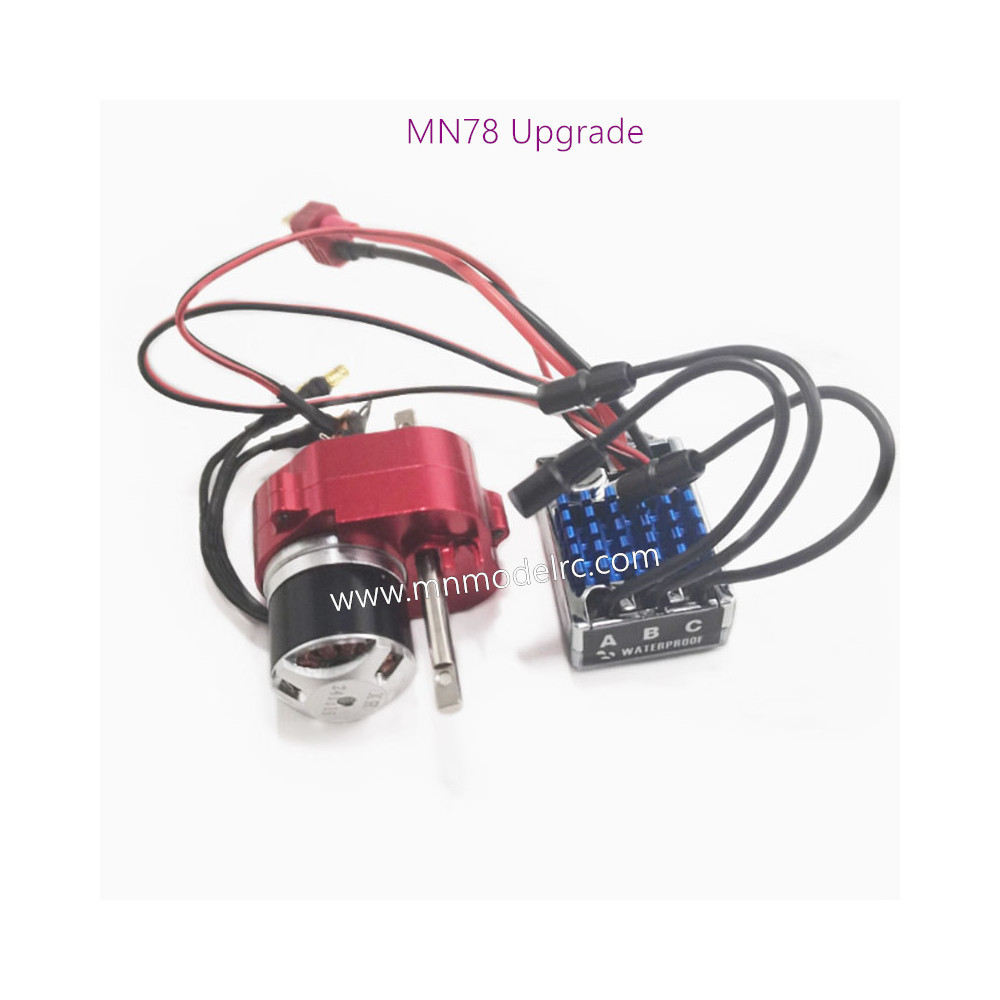MN MODEL MN78 outer rotor brushless motor full metal gearbox torque replenishment ESC set (T plug)red