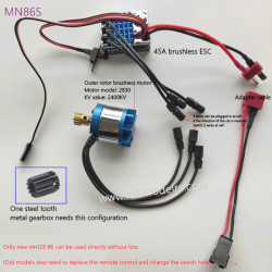 MN MODEL MN86 Upgraded Parts Brushless Motor + Brushless ESC + Steel Gear (Suitable for Metal Gearbox Vehicles)