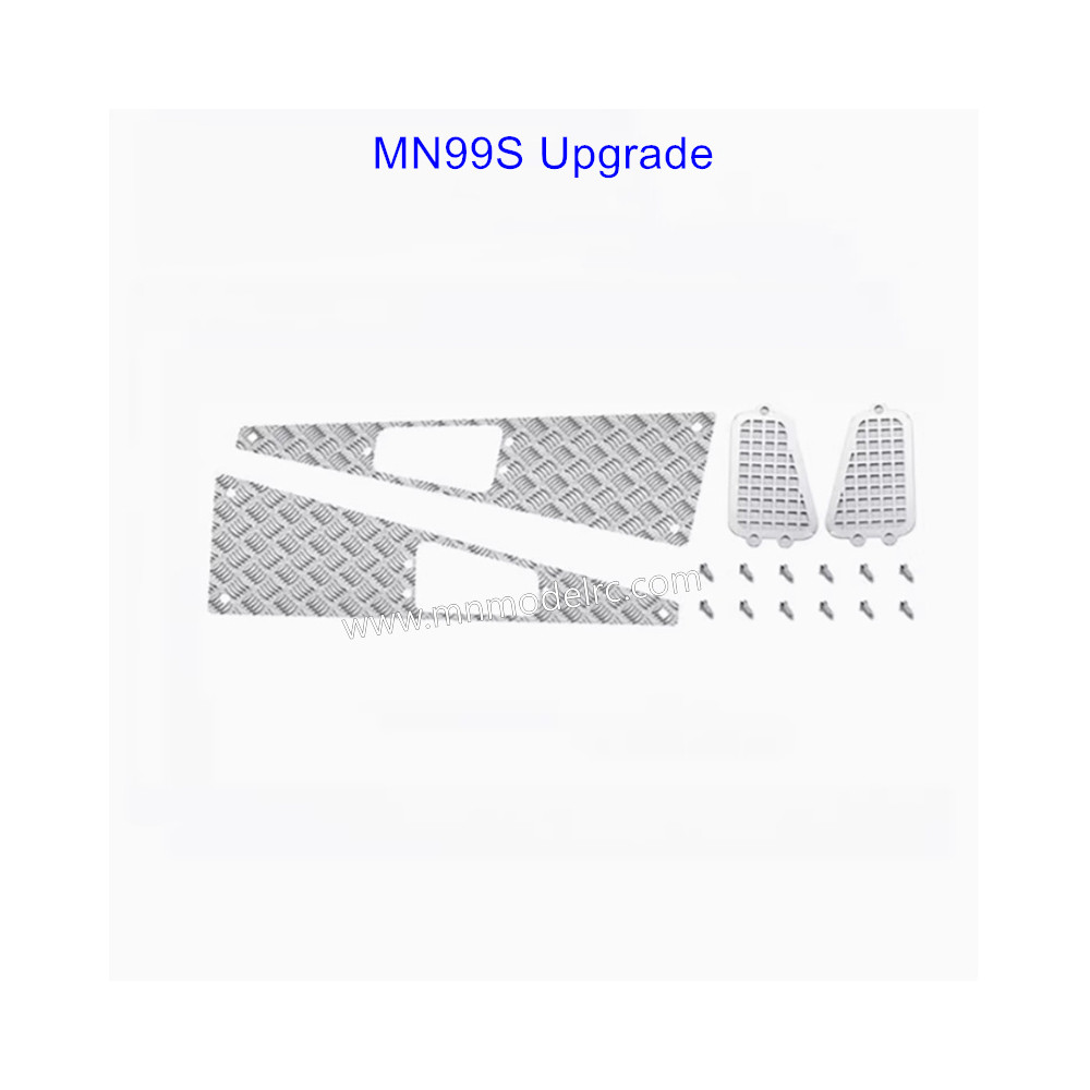 MN MODEL MN99S Upgrade Parts Metal Anti skid Plate Engine Hood Air Intake