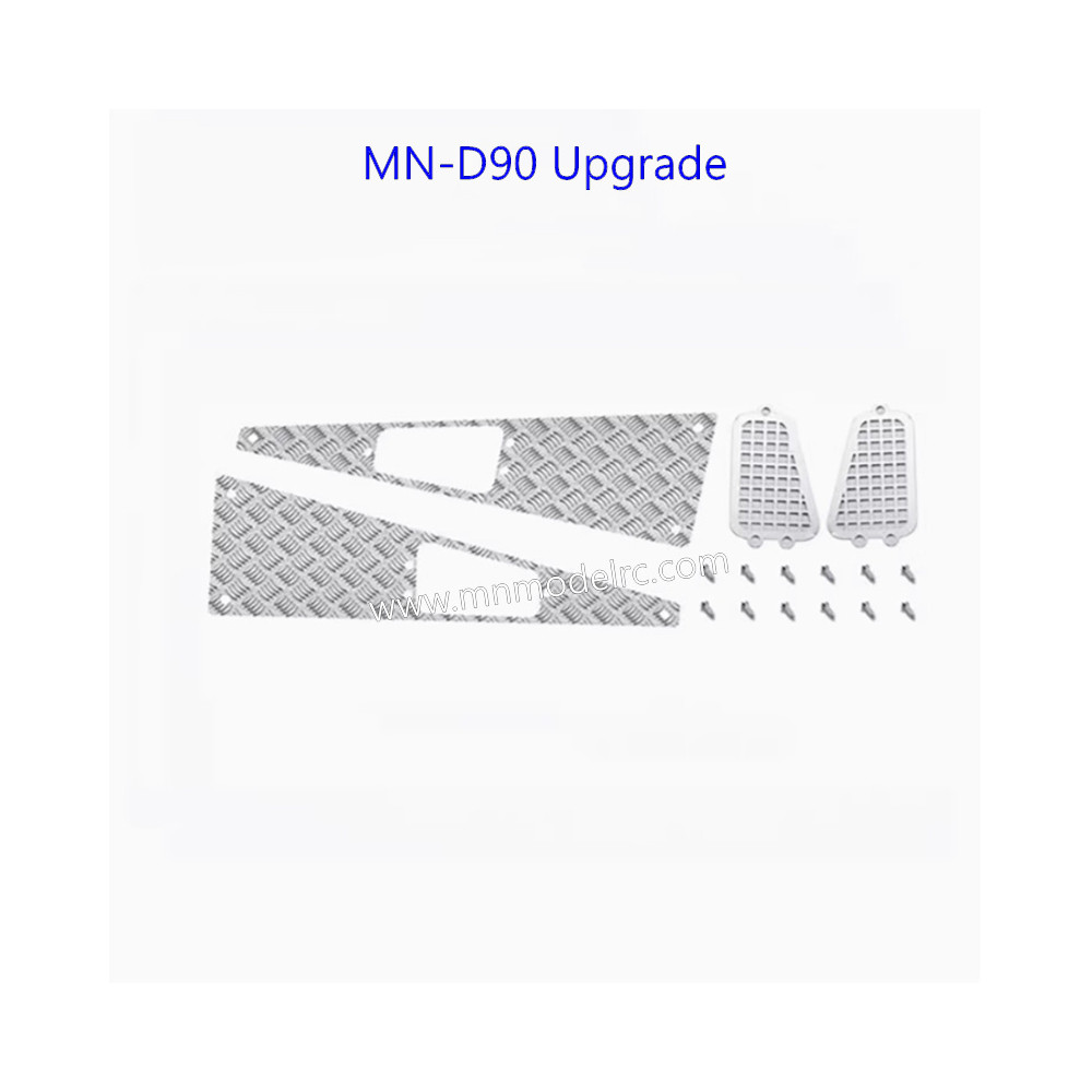 MN MODEL MN D90 Upgrade Parts Metal Anti skid Plate Engine Hood Air Intake-3