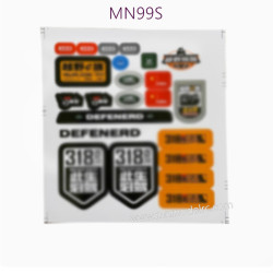 MN MODEL MN99S Original Parts Sticker