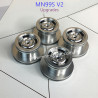 MN MODEL MN99S V2 Modified Upgrade Parts metal wheels x4 silver