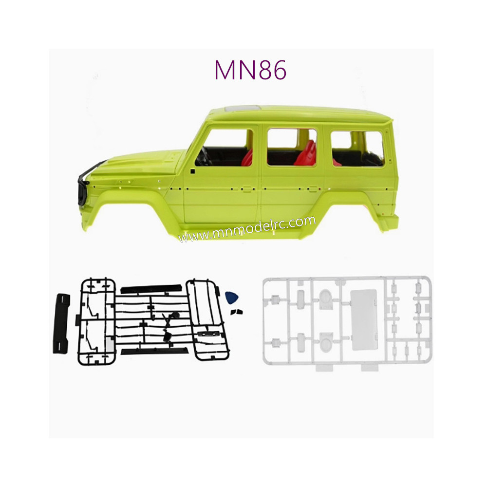 MN MODEL MN86 RC CAR Parts Original Car Body green