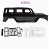 MN MODEL MN86 RC CAR Parts Original Car Body black