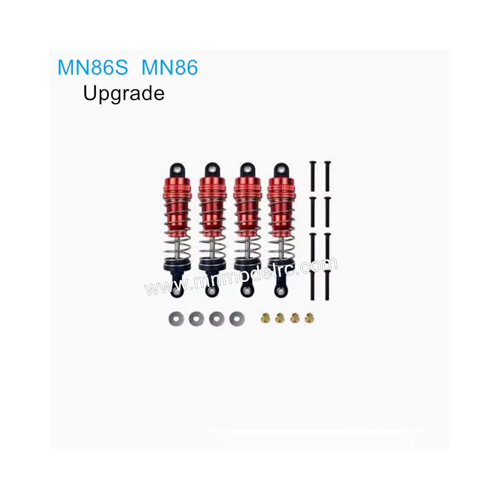 MN MODEL MN86S MN86 Upgraded Parts Metal Shock Absorber red