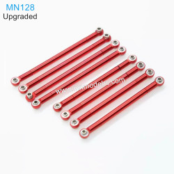 MN MODEL MN128 Upgraded Parts Metal Tie Rod 8 red