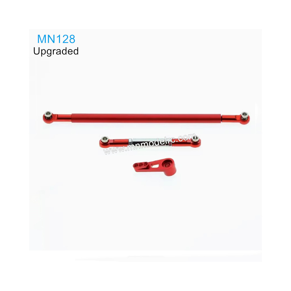 MN MODEL MN128 Upgraded Parts Steering Tie Rod red