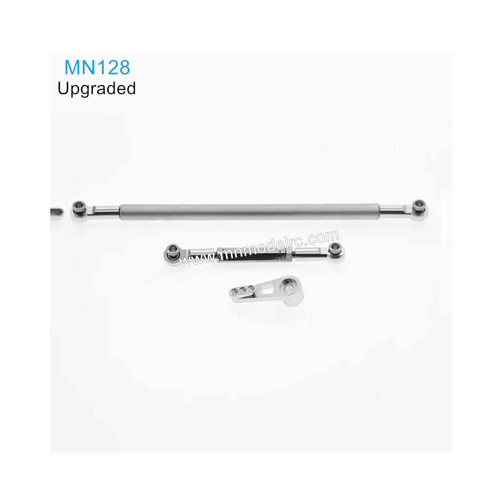 MN MODEL MN128 Upgraded Parts Steering Tie Rod silver