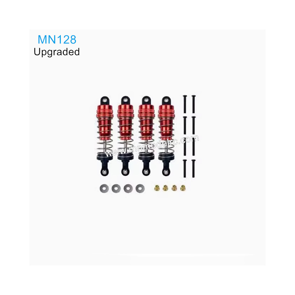 MN MODEL MN128 Upgraded Parts Metal Shock Absorber red