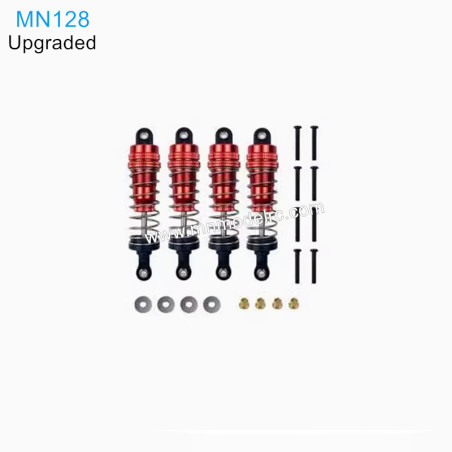 MN MODEL MN128 Upgraded Parts Metal Shock Absorber red