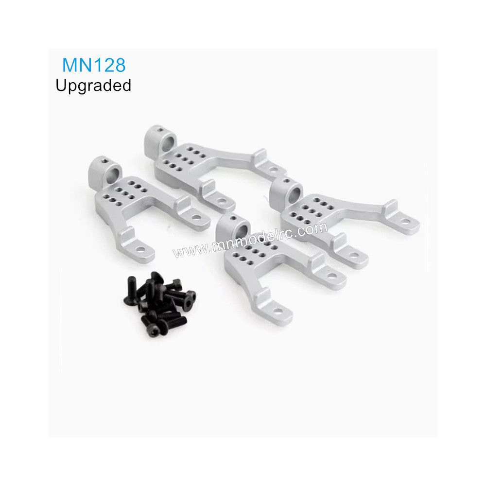 MN MODEL MN128 Upgraded Parts Metal Shock Absorber Bracket silver